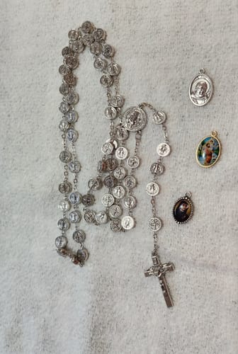 Customer photo review of St. Christopher & Madonna Medal - Patron Saint of Travelers - Pendant