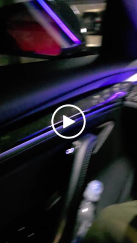 Customer video review of Real Molded Gloss Forged Carbon Fiber Door Panel Overlay Covers for Tesla Model 3 2021-2023