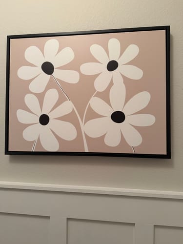 Customer photo review of White Blooms Canvas Art