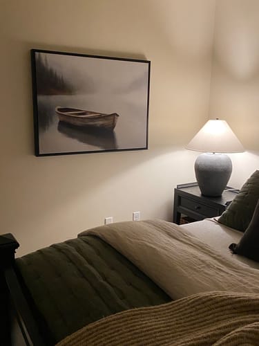 Customer photo review of Lonely Boat Canvas Art