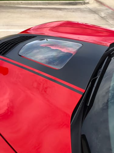 Customer photo review of Corvette C6 Clear Heat Extractor Hood Insert | ZR1 Conversion Package