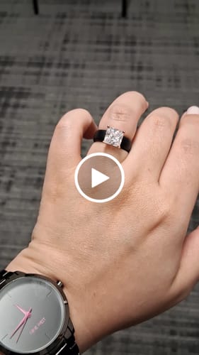 Customer video review of Silicone Ring – 8×8 mm Princess Cut CZ | Patented Design - GlowStone Collection
