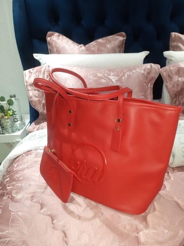 Customer photo review of Red Era Tote Bag