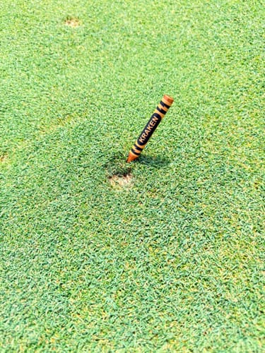 Customer photo review of Beaten to a Pulp - Orange Crayon Divot Tool