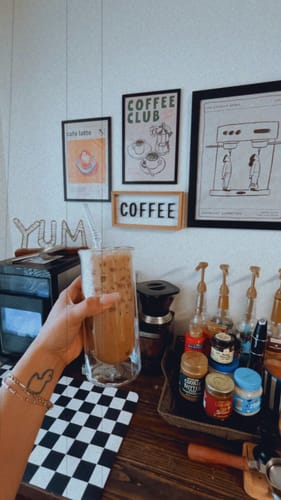 Customer photo review of FLUR Iced Coffee Glasses