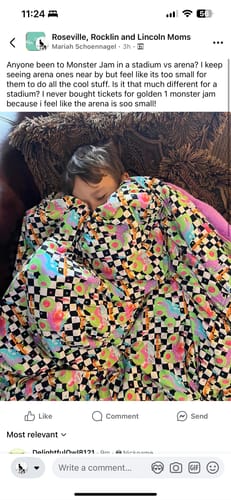 Customer photo review of Ready, Check, Glow Bamboo Plush Blanket