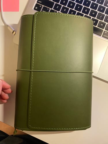 Customer photo review of Refillable Folio in Vintage Olive