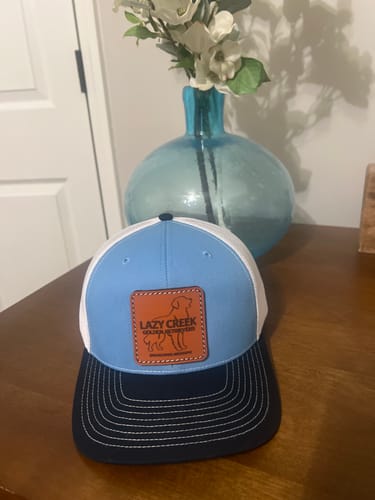 Customer photo review of Premium Custom Leather Patch Hats (Wholesale)