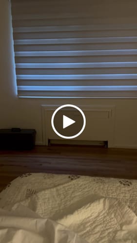 Customer video review of SmartWings Motorized Zebra Shades 85% Blackout 95mm Ingrid
