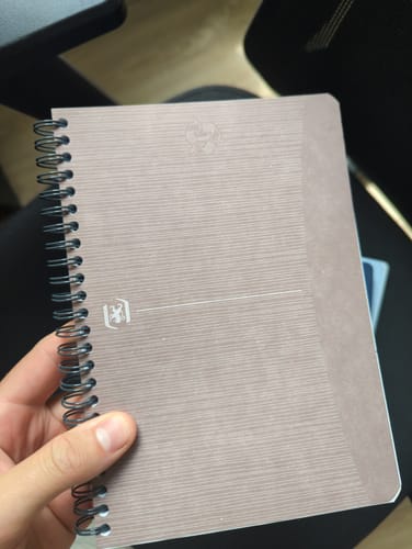 Customer photo review of OXFORD My Rec'Up # spiraalblok A5 gelijnd 90 vel 100% gerecycled papier assorti