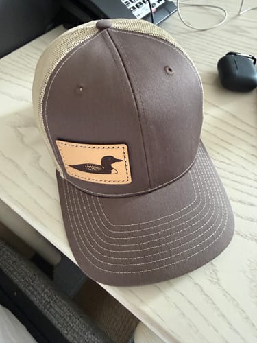 Customer photo review of Richardson 168 Custom Leather Patch Hats