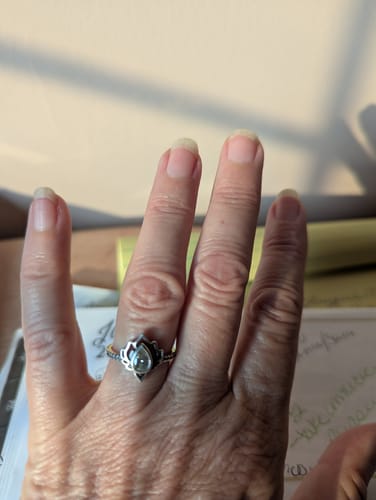 Customer photo review of Fuck My Trauma Lotus Ring