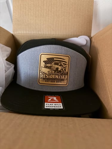 Customer photo review of Premium Custom Leather Patch Hats (Wholesale)