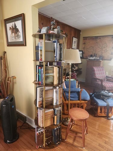 Customer photo review of Flycity 3-5 Tier Rotating Bookshelf With 360° Spinning Display