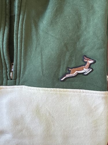 Customer photo review of Springboks Signature Hoop Quarter Zip Green