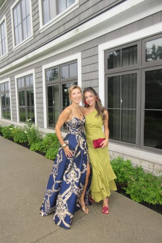 Customer photo review of Edwina Jacquard Gown by Bariano - RENTAL