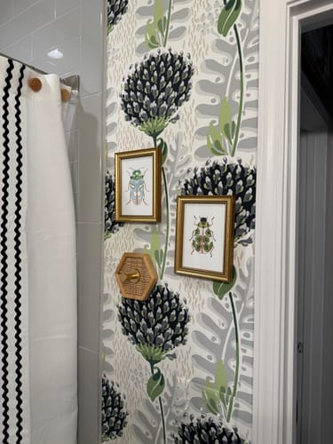 Customer photo review of Thibaut T10648 TIVERTON Black Wallpaper