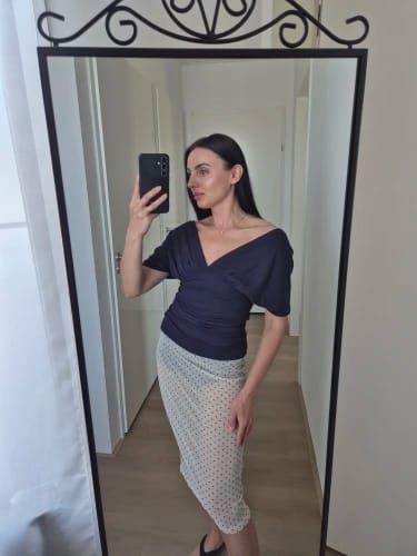 Customer photo review of Bianca High-Waist Mesh Skirt