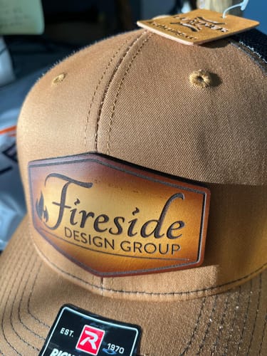 Customer photo review of Premium Custom Leather Patch Hats (Wholesale)