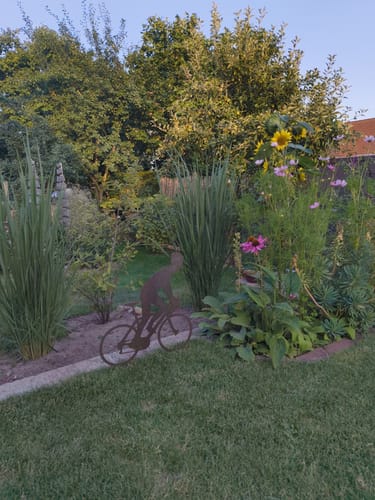 Customer photo review of Gartenstecker Radfahrer