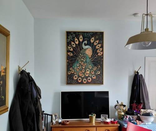 Customer photo review of Vintage Peacock No3 Print