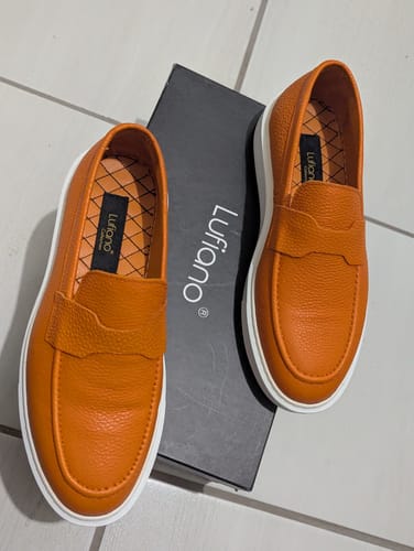 Customer photo review of 247 - Lufiano Slip On: Orange