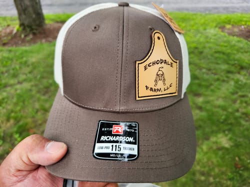 Customer photo review of Premium Custom Leather Patch Hats (Wholesale)