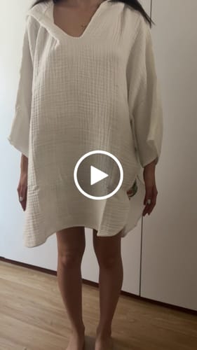 Customer video review of Abyss Pamuk Vual Kaftan Mavi
