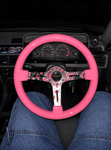 Customer photo review of Cherry Blossom Steering Wheel 14"