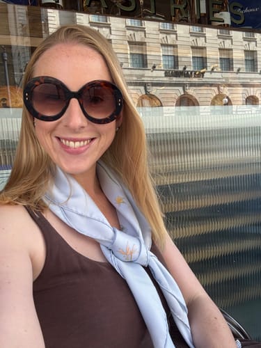 Customer photo review of Hermès Fleurs et Plumes Silk Scarf