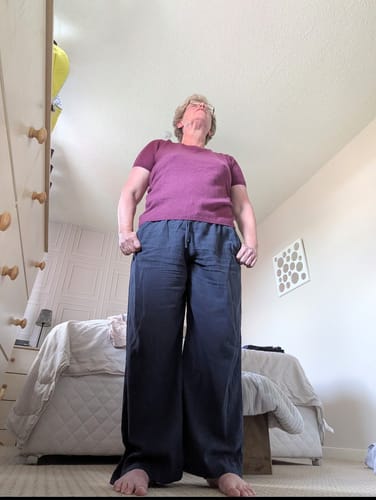 Customer photo review of Brand New Mulberry Purple Cashmere Crew Neck T-Shirt Medium UK 12-14
