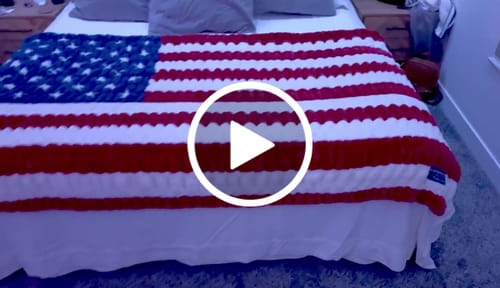 Customer video review of Hugs Flag Blanket