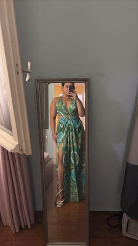 Customer photo review of Maxi Φόρεμα με Print Cut Out