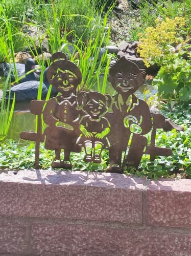 Customer photo review of Gartenstecker Oma & Opa mit Enkelin