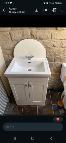 Customer photo review of Nuie Classique 600mm Floor Standing 2-Door Unit & 1TH Basin - Satin White