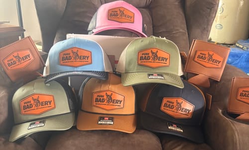 Customer photo review of Richardson 112 Custom Leather Patch Hats