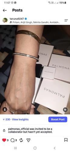 Customer photo review of Sparkling Line Bangle Bracelet