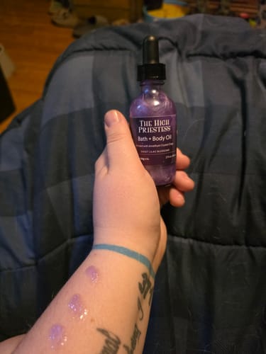 Customer photo review of The High Priestess Bath & Body Oil