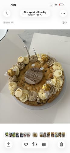 Customer photo review of Large personalised cookie