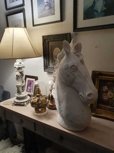 Customer photo review of Aurelius Horse Head Statue