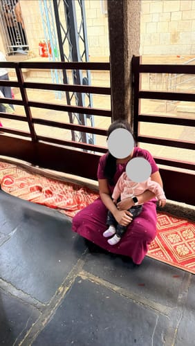 Customer photo review of Dark Pink with Gold Zari Handloom Maxi