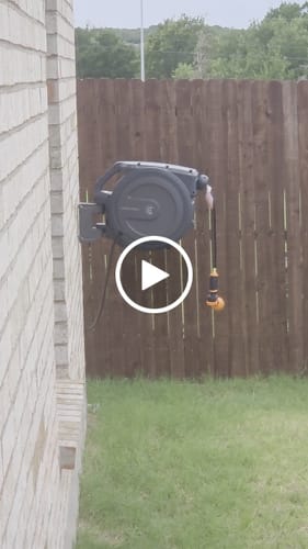 Customer video review of Retractable Garden Hose Reel 65ft-155ft