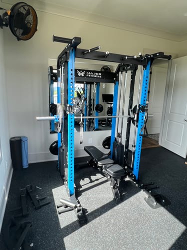 Customer photo review of Major Fitness B52 All-In-One Home Gym Smith Machine