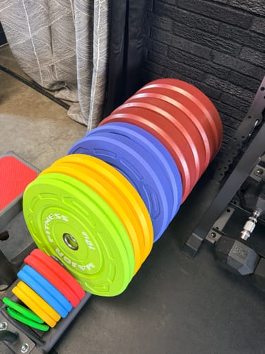 Customer photo review of Major Fitness Color Grip Low Bounce Bumper Plates