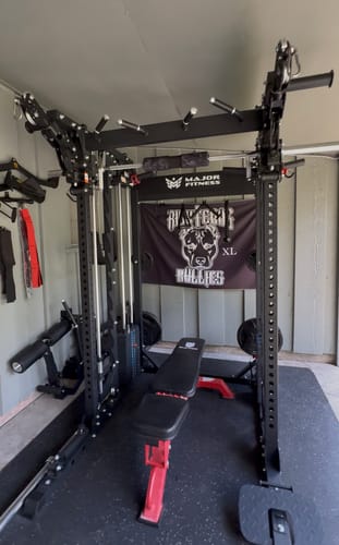 Customer photo review of Major Fitness B52 All-In-One Home Gym Smith Machine