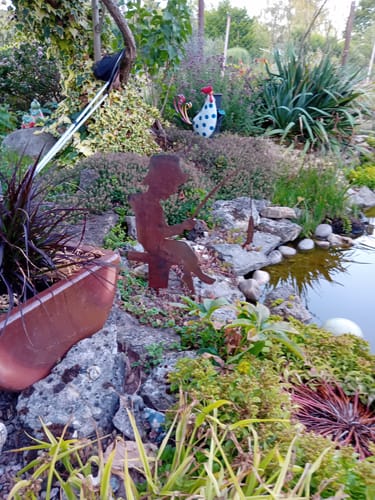 Customer photo review of Gartenstecker Angelndes Kind