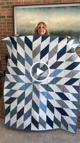 Customer video review of Nexus in Navy Pre-Cut Ready-To-Sew Quilt Kit