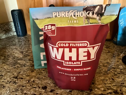 Customer photo review of Whey Protein Isolate Unflavored