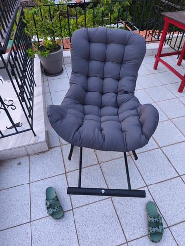 Customer photo review of Ανακλινόμενη Κουνιστή Πολυθρόνα με Υποπόδιο και Μαξιλάρι Μεγάλης Αντοχής έως 136 κιλά για Κήπο Βεράντα Υπνοδωμάτιο LY-Y062GZ01