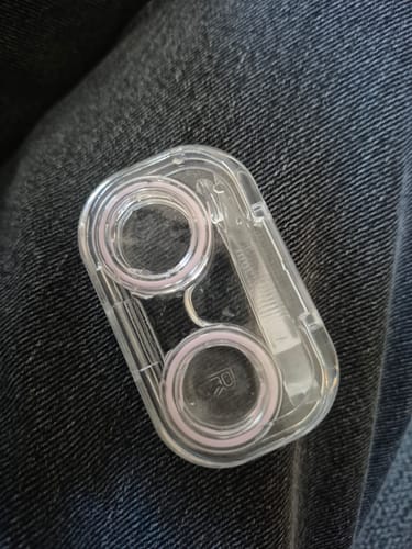 Customer photo review of Cartoon Plant Contact Lens Case
